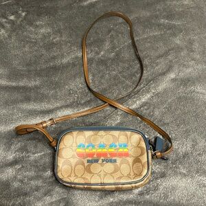 Vintage Coach rainbow crossbody